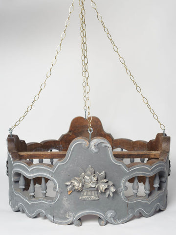 Antique French Wooden Ciel de Lit, Bed Canopy