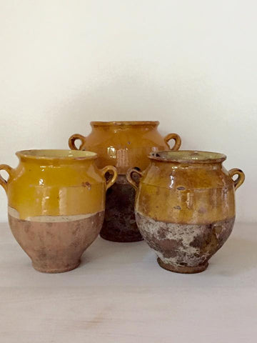 Collection Antique French Provencal Confit pots - Decorative Antiques UK - 1