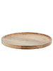 Round wooden plate