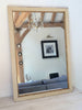 Antique French Reeded frame Rectangular Mirror, original paint