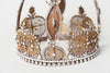 Beautiful Vintage French Gilt Metal Jewelled Procession Crown