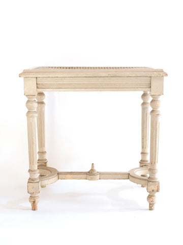 Antique 19th C French Cane topped Occasional Table