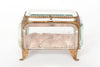 LARGE ANTIQUE 19TH CENTURY FRENCH BEVELLED GLASS JEWELLERY CASKET