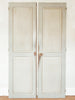 Pair Antique French Panelled Cupboard Doors with original paint