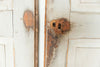 Pair Antique French Panelled Cupboard Doors with original paint