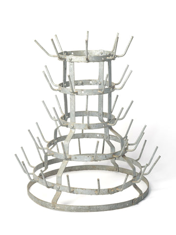 Antique French Zinc Bottle Dryer