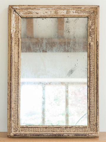 Small Antique French Mercury Glass Mirror