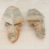 Pair Antique French Terracotta Corbel Fragments - Decorative Antiques UK - 4