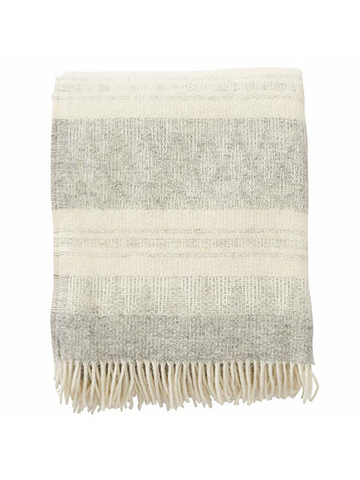 Klippan Freja Grey Melange Swedish Wool throw