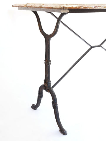 Antique French Oak and Cast Iron Table