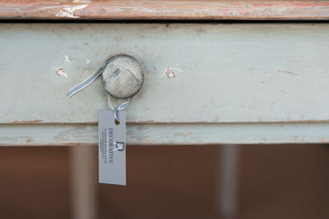 Vintage French Painted Dining Table with drawer - Decorative Antiques UK - 2