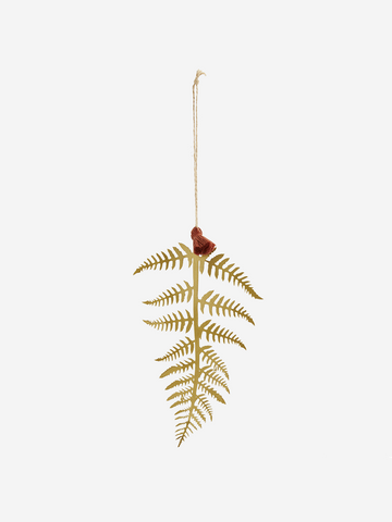 Metal fern leaf decoration