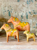 Collection antique Swedish Dala horses