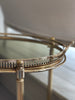Mid Century French small oval drinks trolley