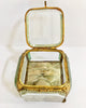 Antique 19th Century  French Bevelled Glass Jewellery Casket