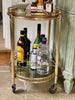 Mid Century French small oval drinks trolley