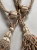 Antique French tasselled curtain tie backs