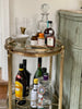 Mid Century French small oval drinks trolley