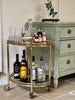 Mid Century French small oval drinks trolley