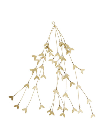 Gold iron mistletoe decoration