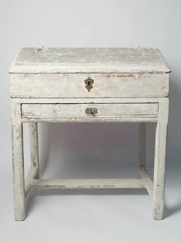 Antique 19th Century Swedish Pine Writing Desk, original paint