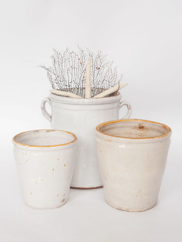 Antique 19th Century Italian Confit Pots from Naples