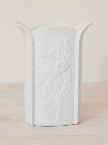 Mid Century Kaiser White Bisque Vase - Decorative Antiques UK - 1