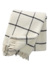 Klippan Island White Brushed Lambswool throw