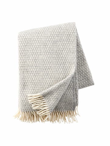 Klippan Preppy Grey Melange woven throw