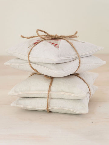 Small Handmade French Linen Lavender pillows by Angelstores