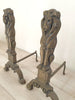 Pair of Victorian Brass Lion Andirons/Firedogs