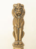 Pair of Victorian Brass Lion Andirons/Firedogs