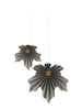 Paper leaves decoration in grey