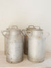 Vintage French Nestle Aluminium Lidded Milk Churns