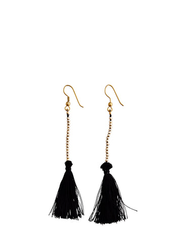 Black Tassel Earrings