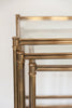 Beautiful Mid Century Italian Brass and Glass nesting tables on castors - Decorative Antiques UK  - 2