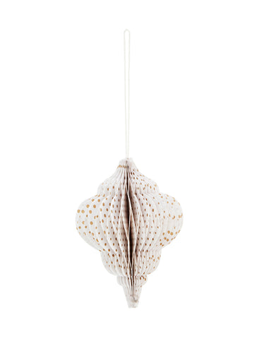Paper Honeycomb tree decoration with gold dots