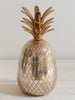 Trio Mid Century Brass Pineapples - Decorative Antiques UK - 3