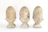 Large Vintage Reconstituted Stone Pineapple Finials
