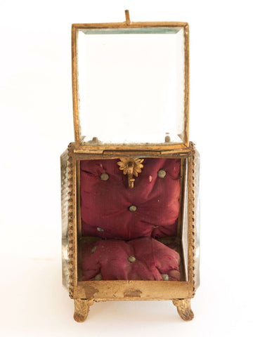 ANTIQUE FRENCH POCKET WATCH STAND/CASKET