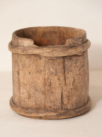 Antique Primitive Swedish Wooden Pot - Decorative Antiques UK - 1