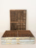 Antique French Printer Trays with original painted front