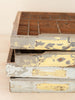 Antique French Printer Trays with original painted front