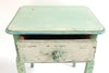 Antique French Country Lamp/Side Table revealing its original paint