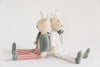 Beautiful Handmade Rabbit Dolls, using Vintage Linens