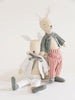 Beautiful Handmade Rabbit Dolls, using Vintage Linens