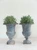 Beautiful Pair Vintage French Cast Iron Urns