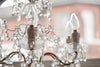 1920's Vintage Italian 6 arm Crystal Chandelier