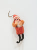 Vintage 1920's Miniature Cotton Batting Santa Decoration