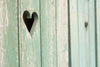 Antique French Wooden Shutters with Cut out Heart detail